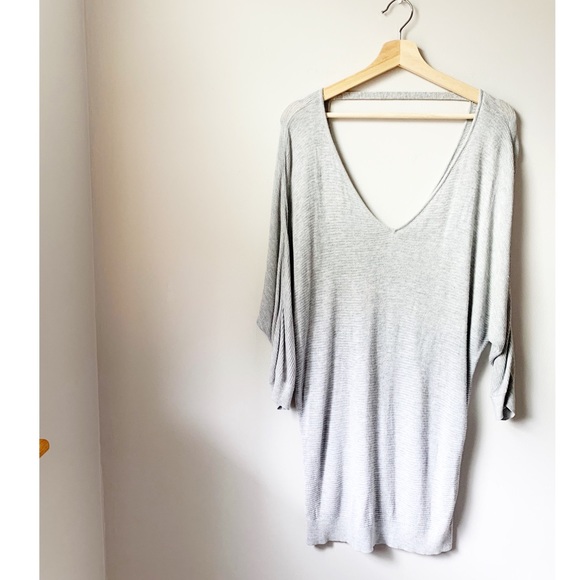 deep v sweater dress